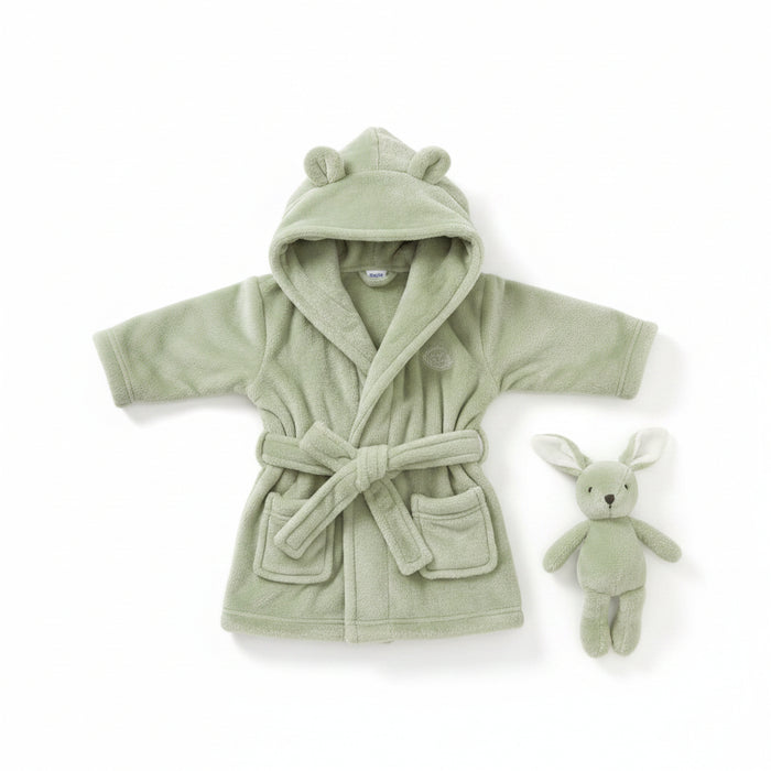 BABY SAGE HOODED DRESSING GOWN (6-24 MONTHS) (PK5) 18C851