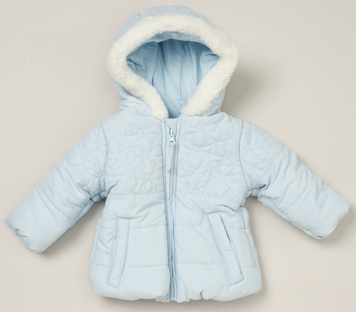 Baby Sky Blue Lined Coat (12-24m) (PK4) C05336B