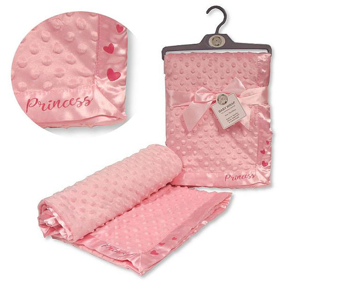 Baby Velour Bubble Wrap with Satin Trim - Princess - Bw 112-1082