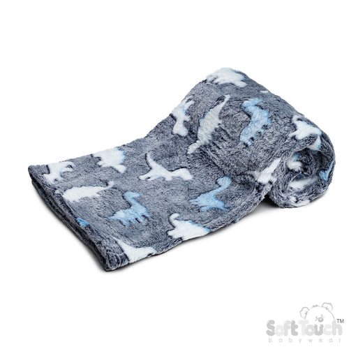 Baby Wrap - Blue/Dino (75x100cm) (PK6) FBP238B