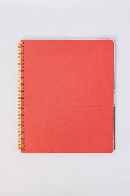 BANDO - Rough Draft Large Notebook, Floral Stripe