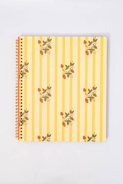 BANDO - Rough Draft Large Notebook, Floral Stripe