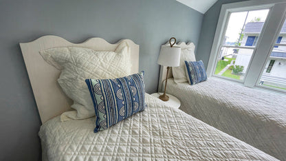 Bedding Washed Linen Quilted Shams White