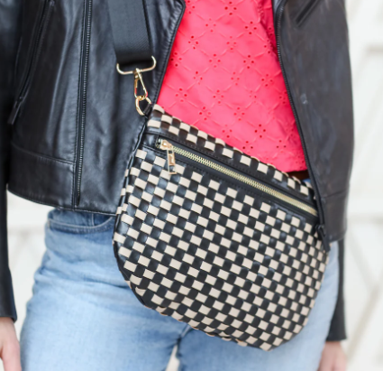 Belle Flat Weave Crossbody (3 colors)
