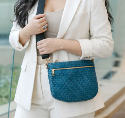 Belle Flat Weave Crossbody (3 colors)