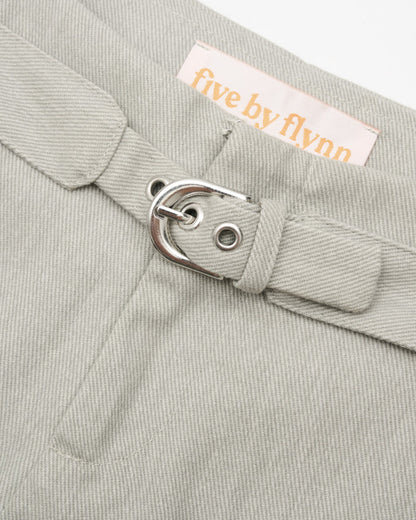 Belted Micro Short - Washed Grey