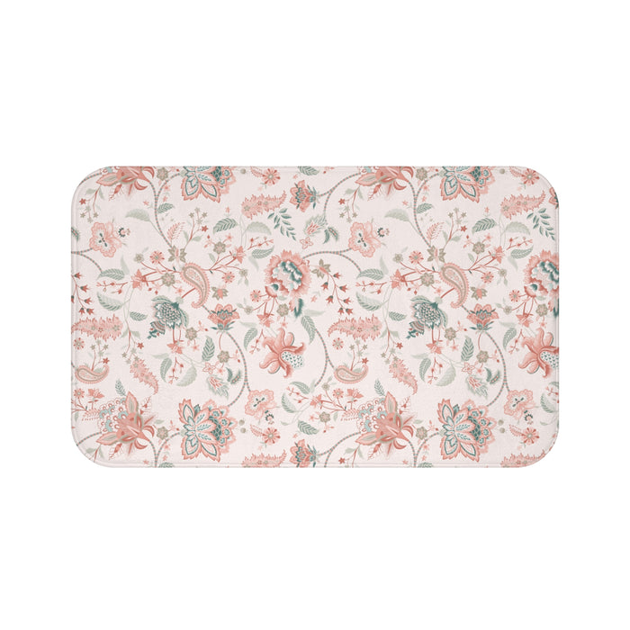 Belvedere Chintz Bath Mat Peach