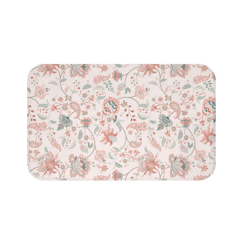 Belvedere Chintz Bath Mat Peach