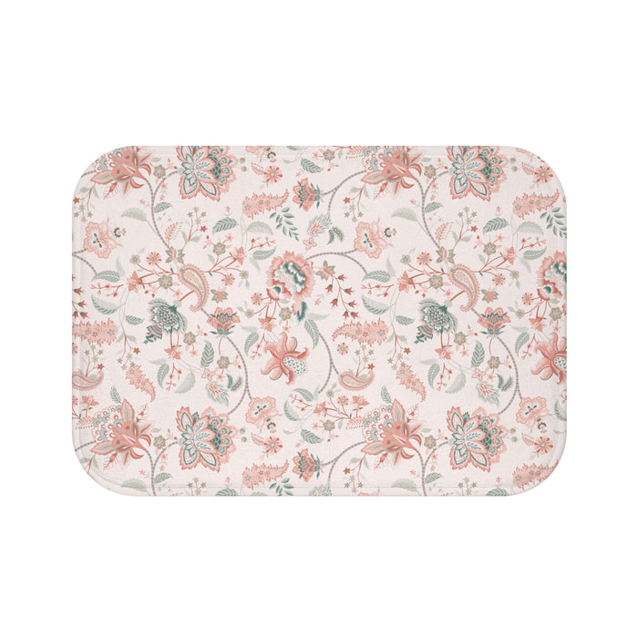 Belvedere Chintz Bath Mat Peach