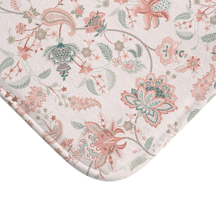 Belvedere Chintz Bath Mat Peach