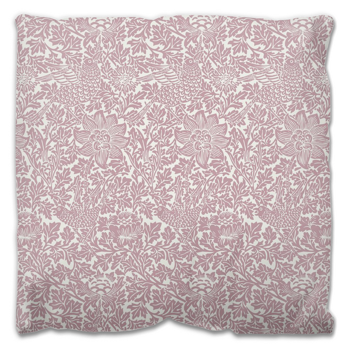 Bird & Anemone Outdoor Pillows William Morris Dusty Rose