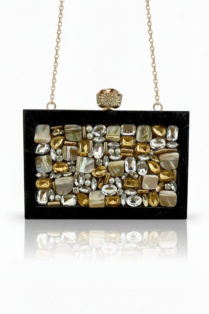 Black Aura Resin Clutch