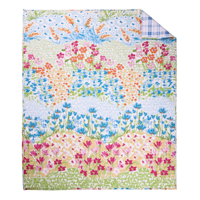 Blooming Hillside Quilted Throw