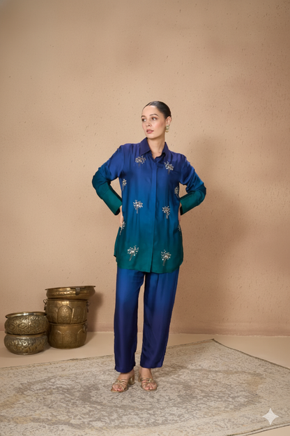 Blue  Ombre Syngergy Shirt