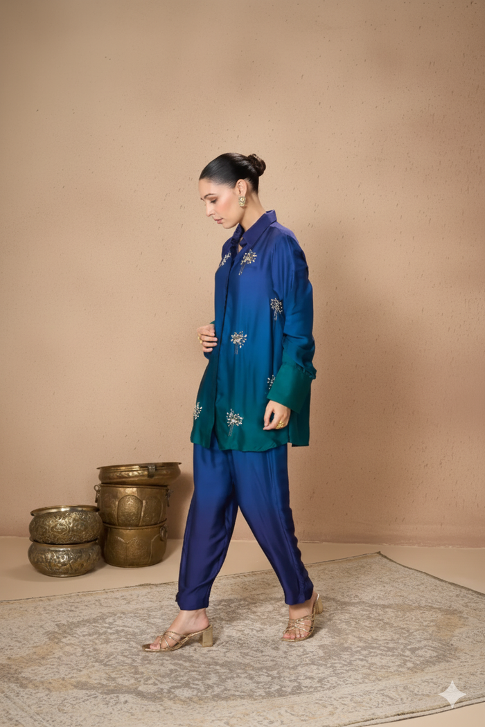 Blue  Ombre Syngergy Shirt