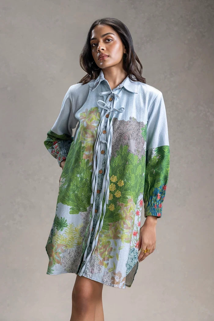 Blume Tie-Up Shirt Dress Singapore