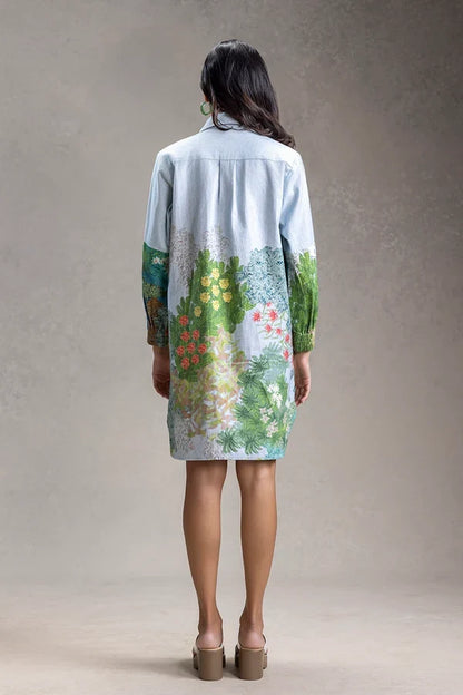 Women's tie-up shirt dress