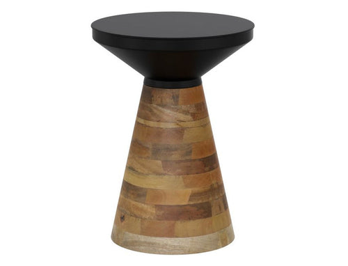 Boden Accent Table in Black and Walnut - Windsorchrome