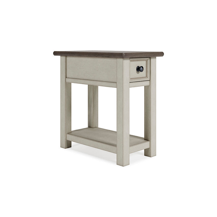 Bolanburg Chairside End Table in white with USB port from Signature Design by Ashley