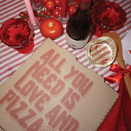 Bold Red and Pink Galentine’s Pizza Party