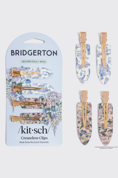KITSCH - Bridgerton x Kitsch Creaseless Clips - Toile in Bloom