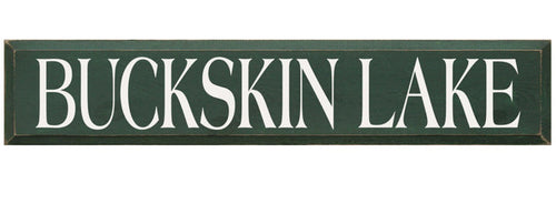 Buckskin Lake Wooden Sign
