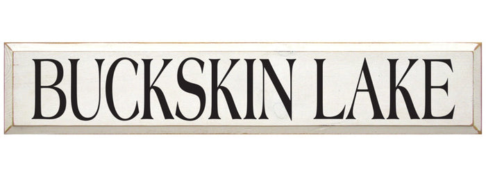 Buckskin Lake Wooden Sign