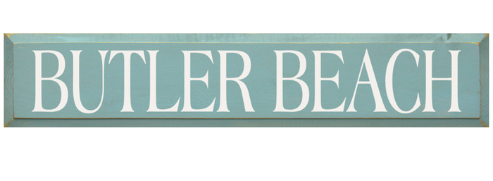 Butler Beach Wooden Sign
