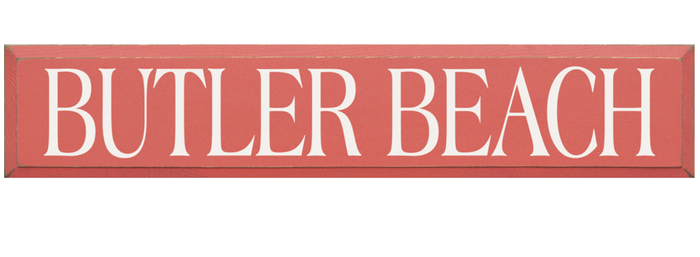 Butler Beach Wooden Sign