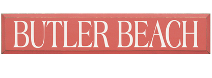 Butler Beach Wooden Sign
