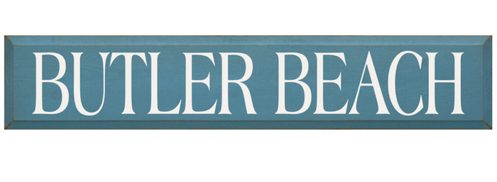 Butler Beach Wooden Sign