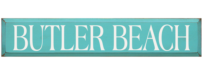 Butler Beach Wooden Sign