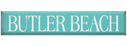Butler Beach Wooden Sign
