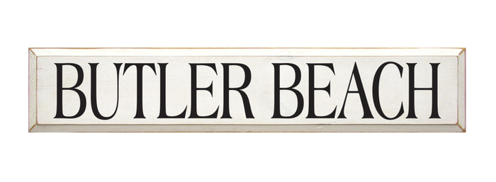 Butler Beach Wooden Sign