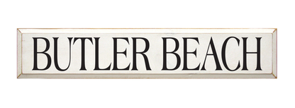 Butler Beach Wooden Sign
