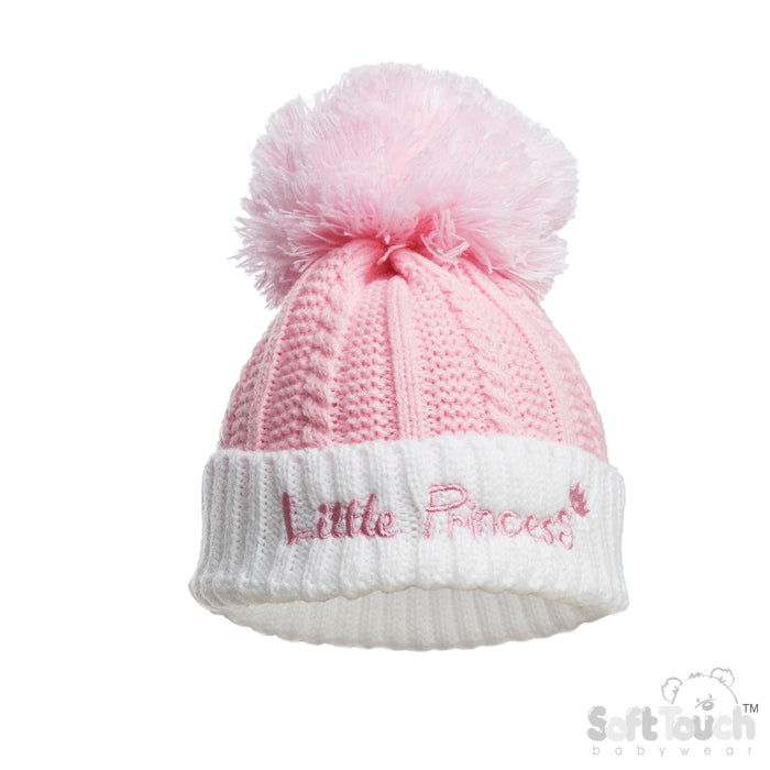 Cable Knit Infants Turnover Hat - Little Princess (NB-12) (PK6) H684-P