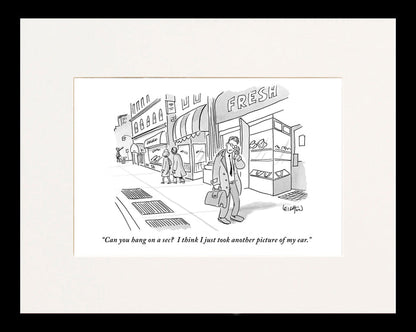 Can you Hang on a Sec? Cartoon Print