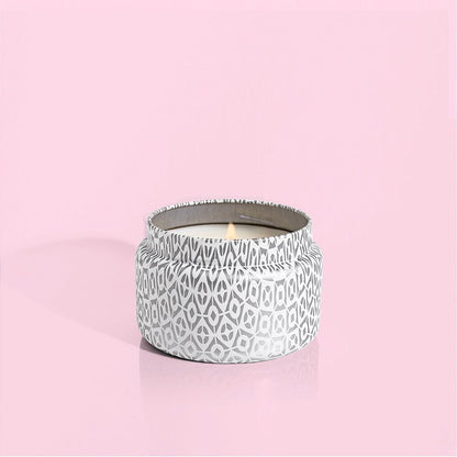 CAPRI BLUE - Volcano White Printed Travel Tin, 8.5 oz