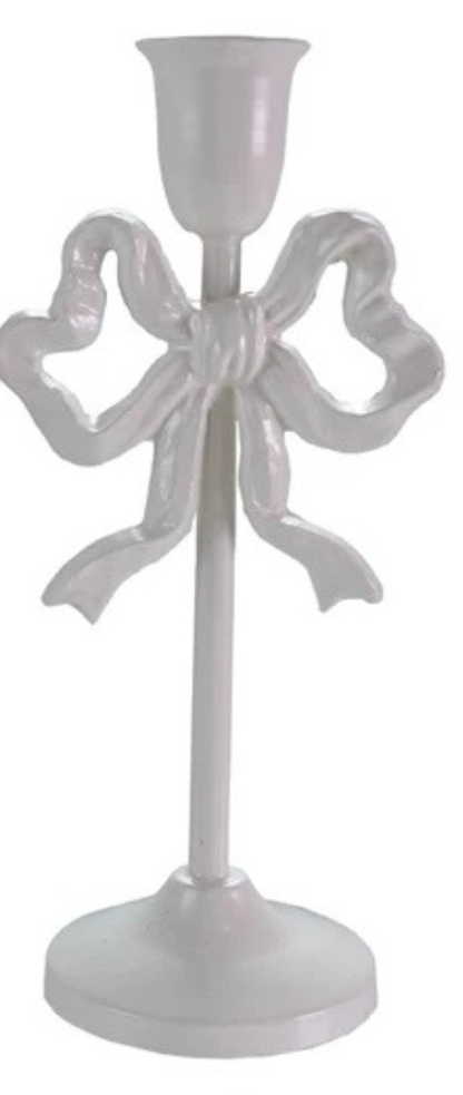 Cast Iron Bow Taper Holder, 2 Colors