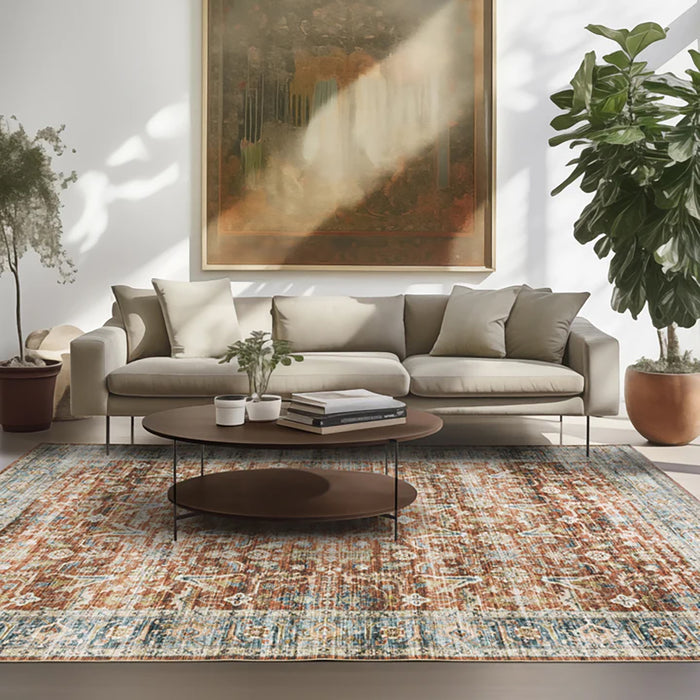 Charleston Bronze Washable Rug