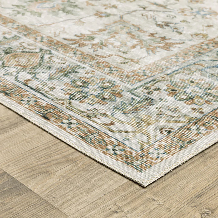 Charleston Ivory Washable Rug