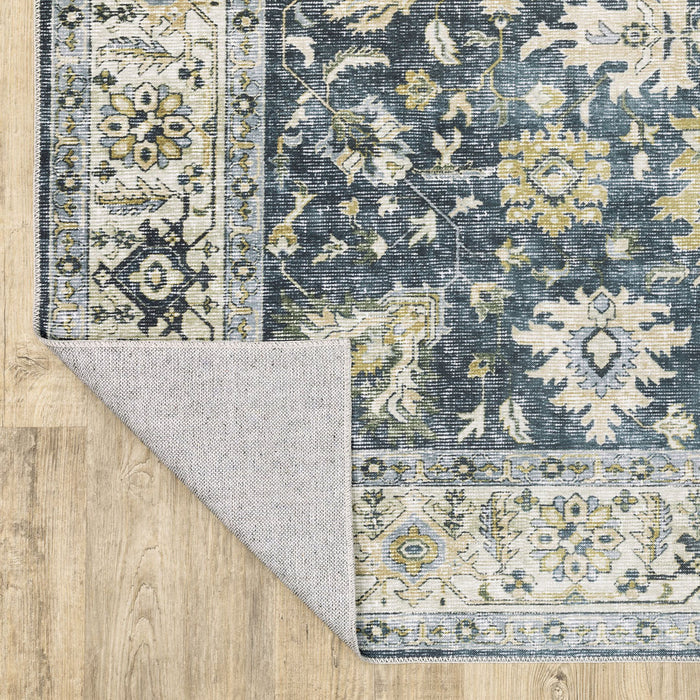 Charleston Olive Washable Rug