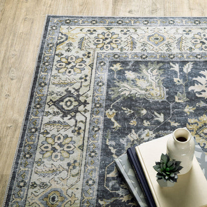 Charleston Olive Washable Rug
