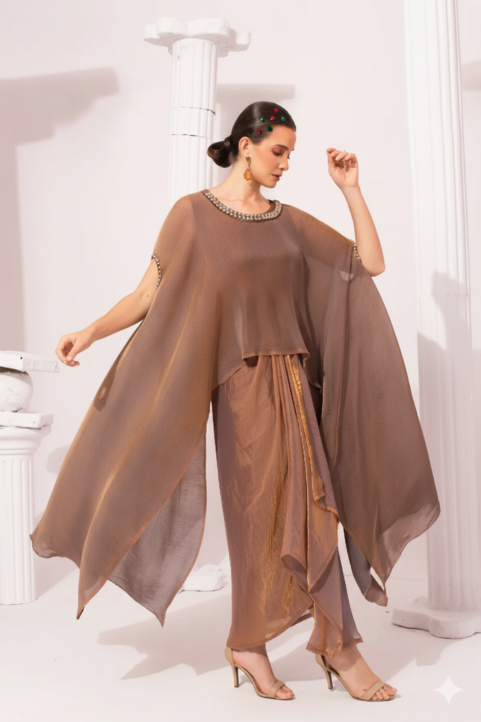 Chestnut Kaftan & Dhoti