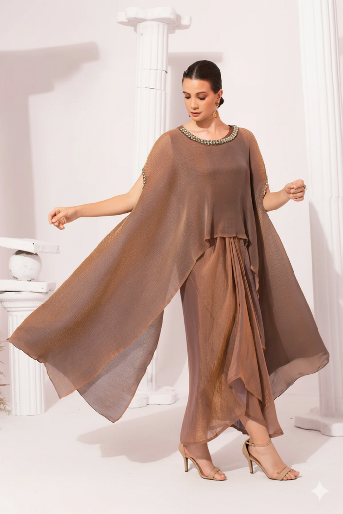 Chestnut Kaftan & Dhoti