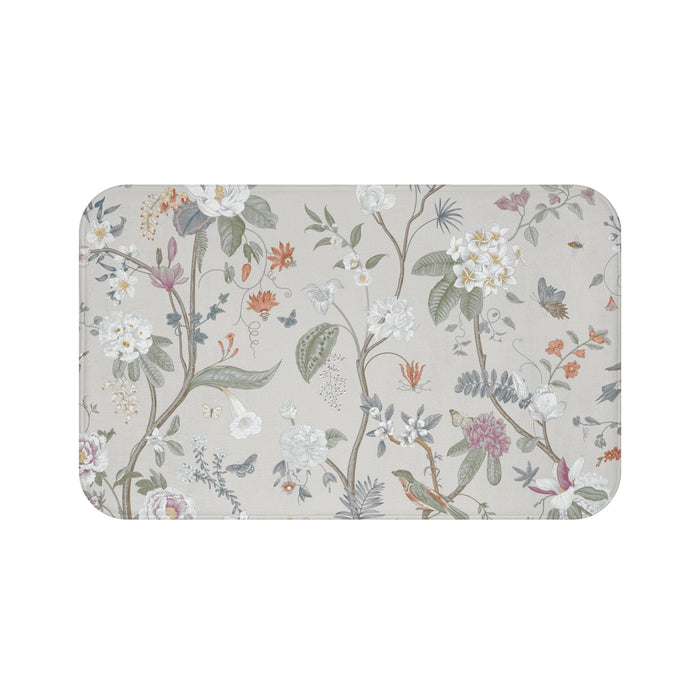 Chinoiserie Bath Mat Stone Gray