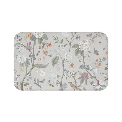 Chinoiserie Bath Mat Stone Gray