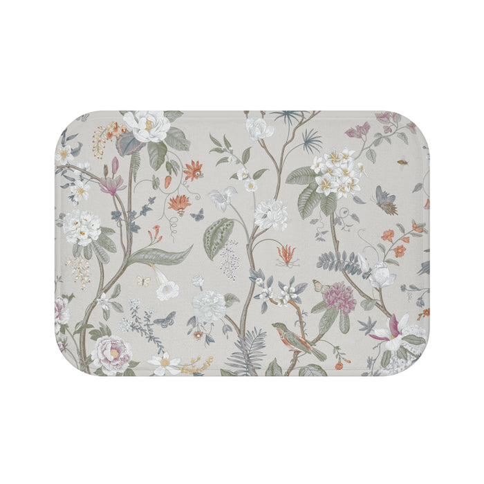 Chinoiserie Bath Mat Stone Gray