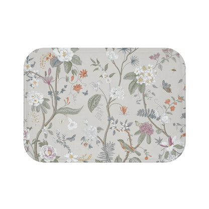 Chinoiserie Bath Mat Stone Gray