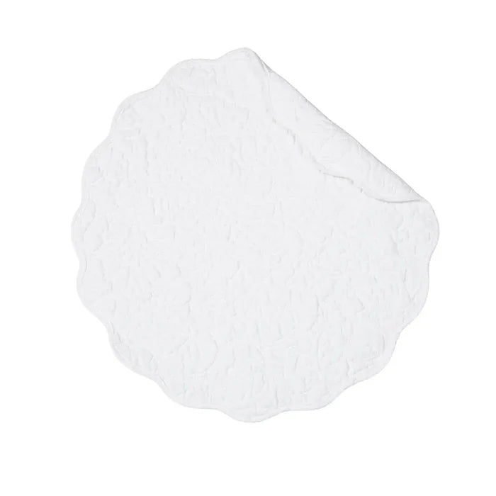 Christiana Solid Floral Round Placemat: Sweet Pea Green